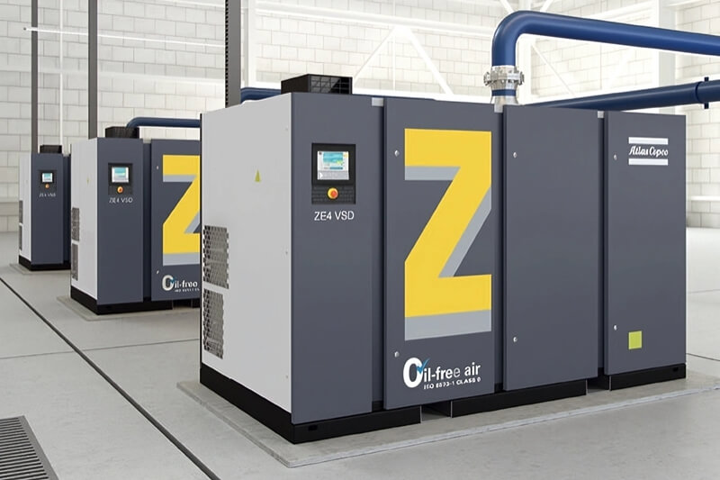 Low pressure oil-free screw compressors ZE & ZA (VSD)